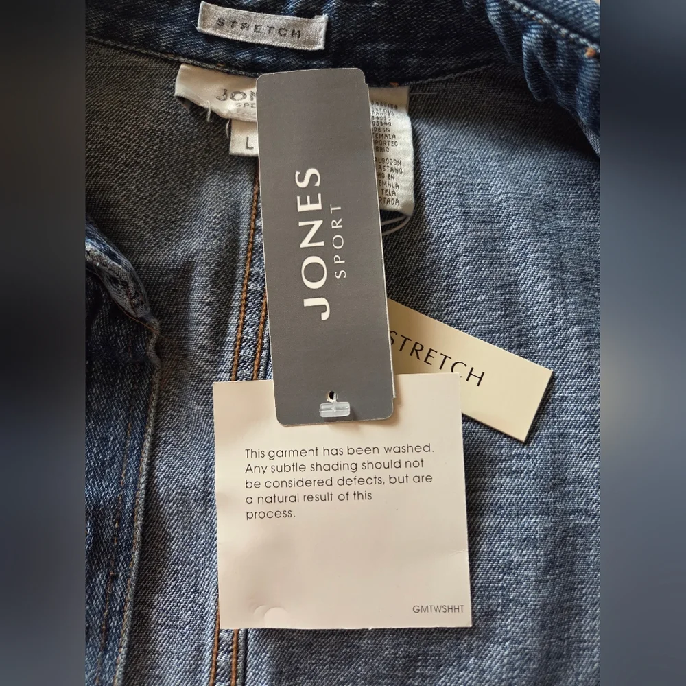NWT! Jones Sport Women's Stretch Denim Jacket - Picture 5 of 6